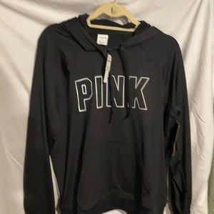 Women's PINK Active, Size L ,Black hooded pullover